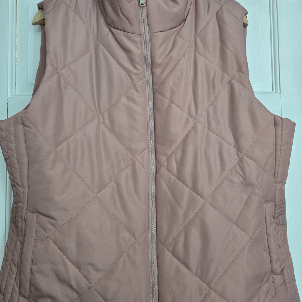 New York & Company Pink Quilted Vest